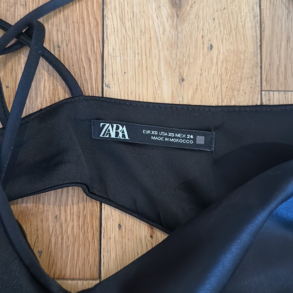 Zara Black Cutout Strappy Midi Dress - Picture 5 of 8